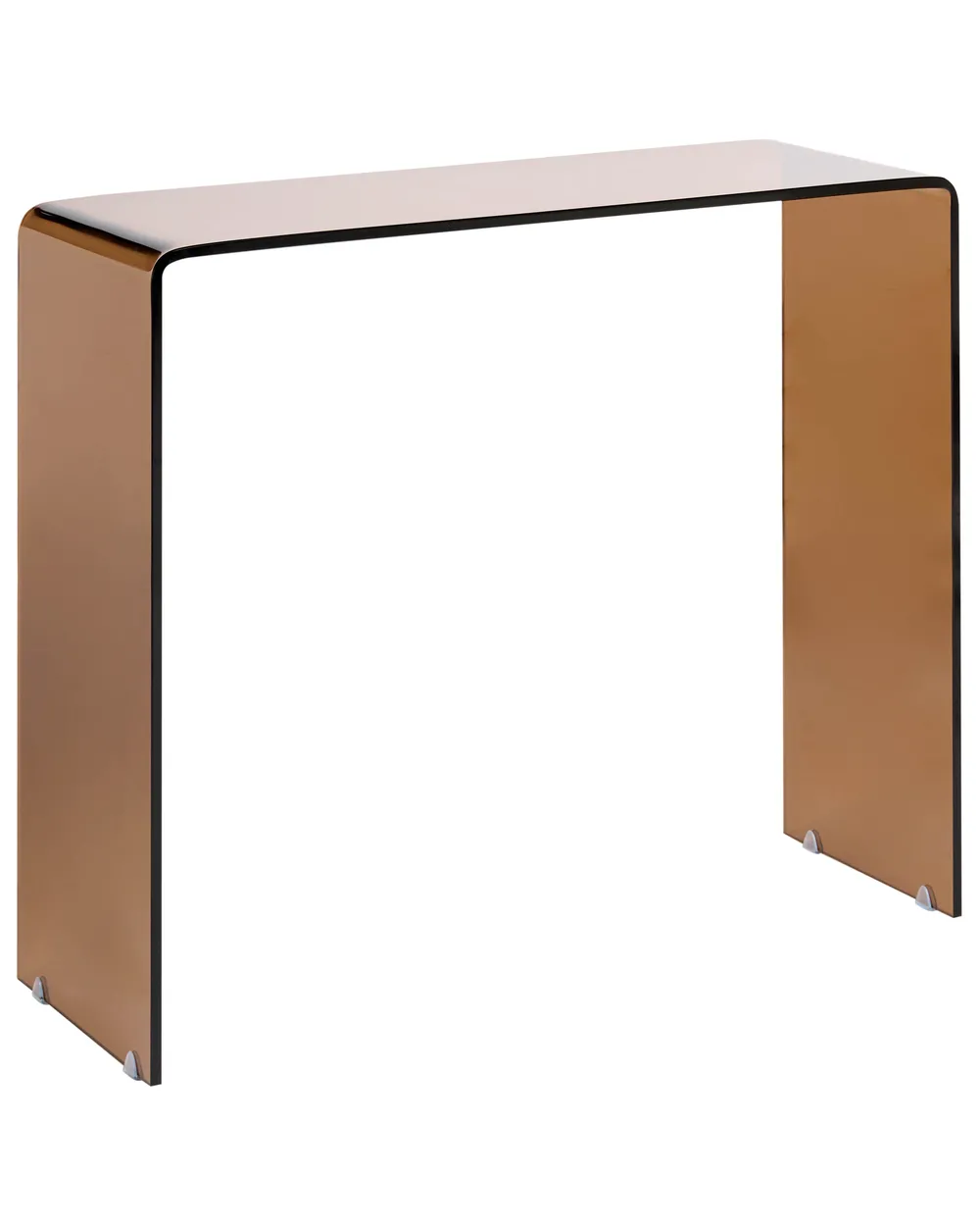 Console Table KENDALL Tempered Glass Brown