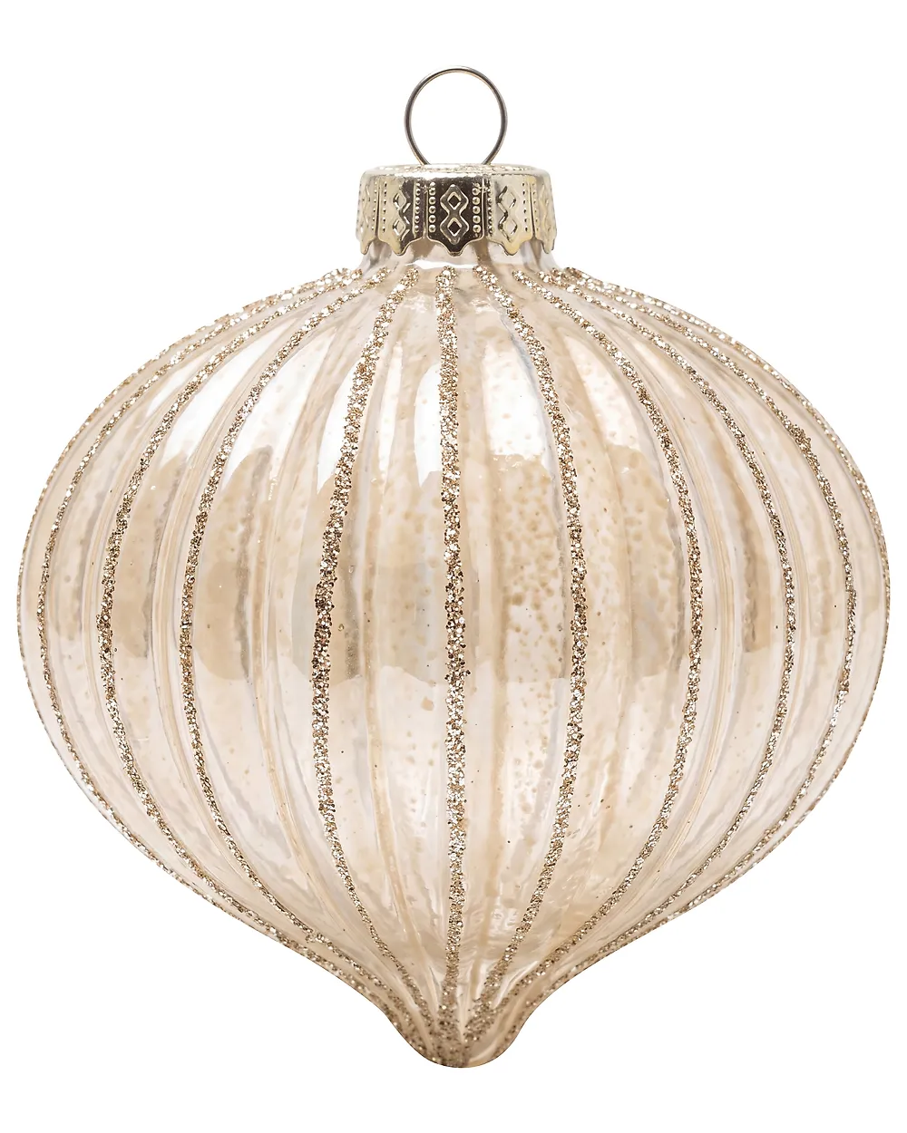 Set of 42 Baubles ICEGLOW Glass Gold_1192279