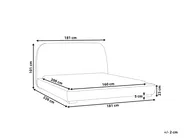 Waterbed Fabric ROISEL 160 x 200 cm (EU King Size) Light Beige_937524