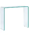 Console Table KENDALL Tempered Glass Transparent
