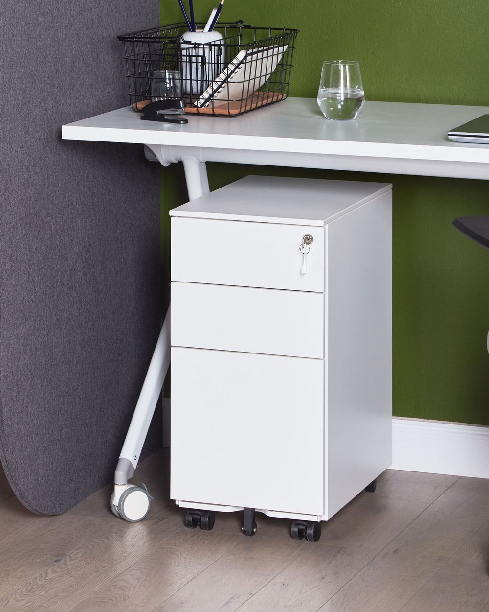 Storage Unit BOLSENA Metal White