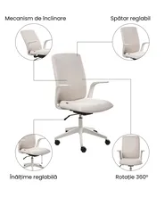 Scaun ergonomic CAPTAIN Bej_1073360