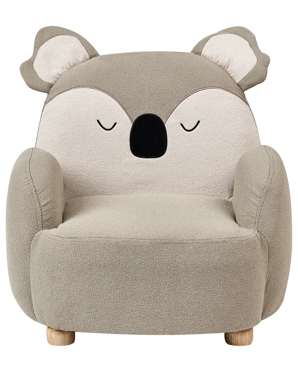 Kids Armchair Koala HERVIK Fabric Taupe_975729