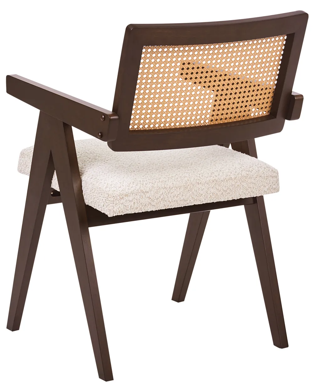 Set of 2 Dining Chairs AVA Wood Dark Brown/ Light Beige_1068382