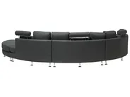 Curved Sofa 7 Seater ROTUNDE Fabric Dark Grey_694742