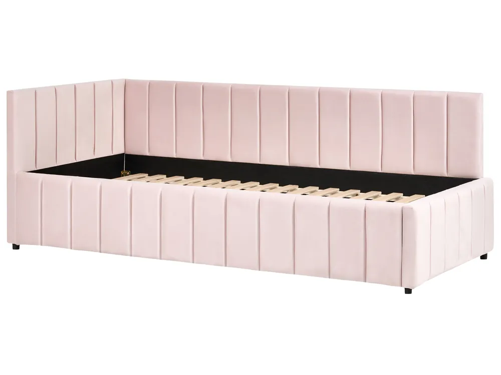 Daybed Velvet LISIEUX 90 x 200 cm (EU Single) Pastel Pink_1069040