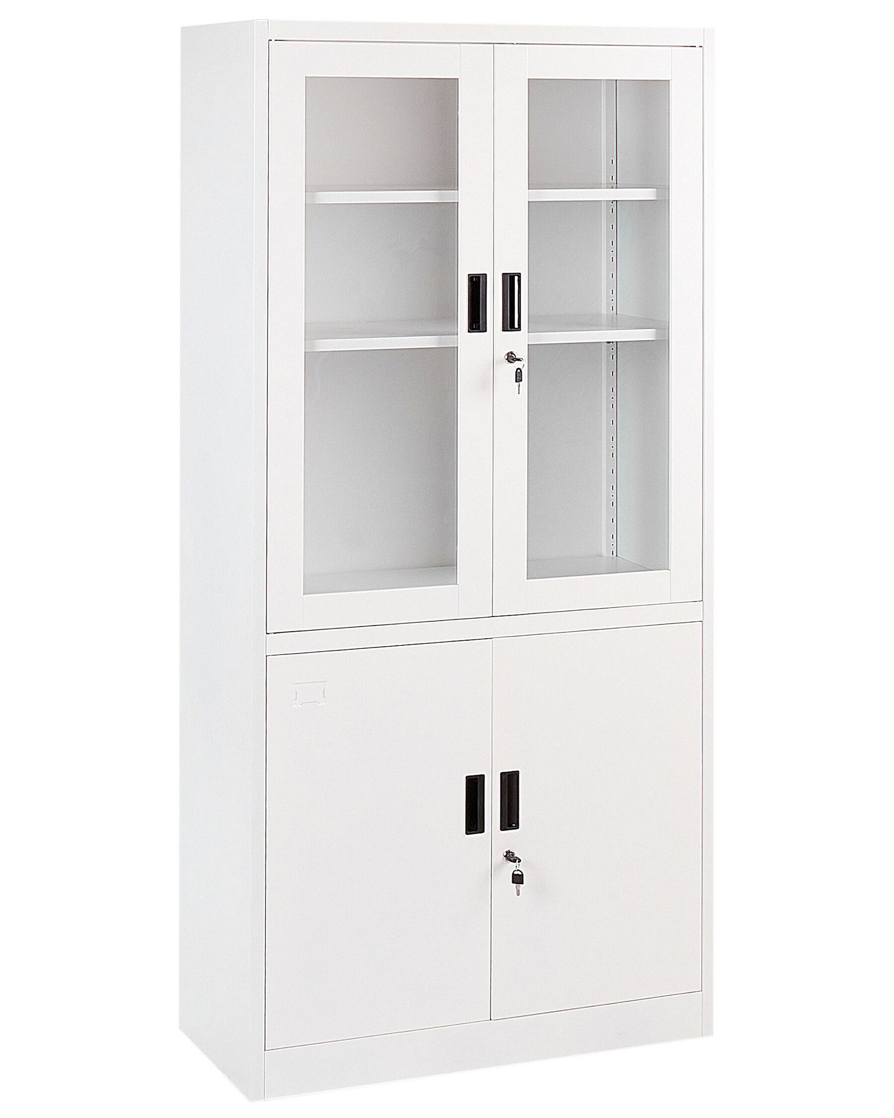 Metal Display Cabinet White MALACHITE_929560