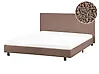 Bed Boucle ALBI 140 x 200 cm (EU Double) Brown