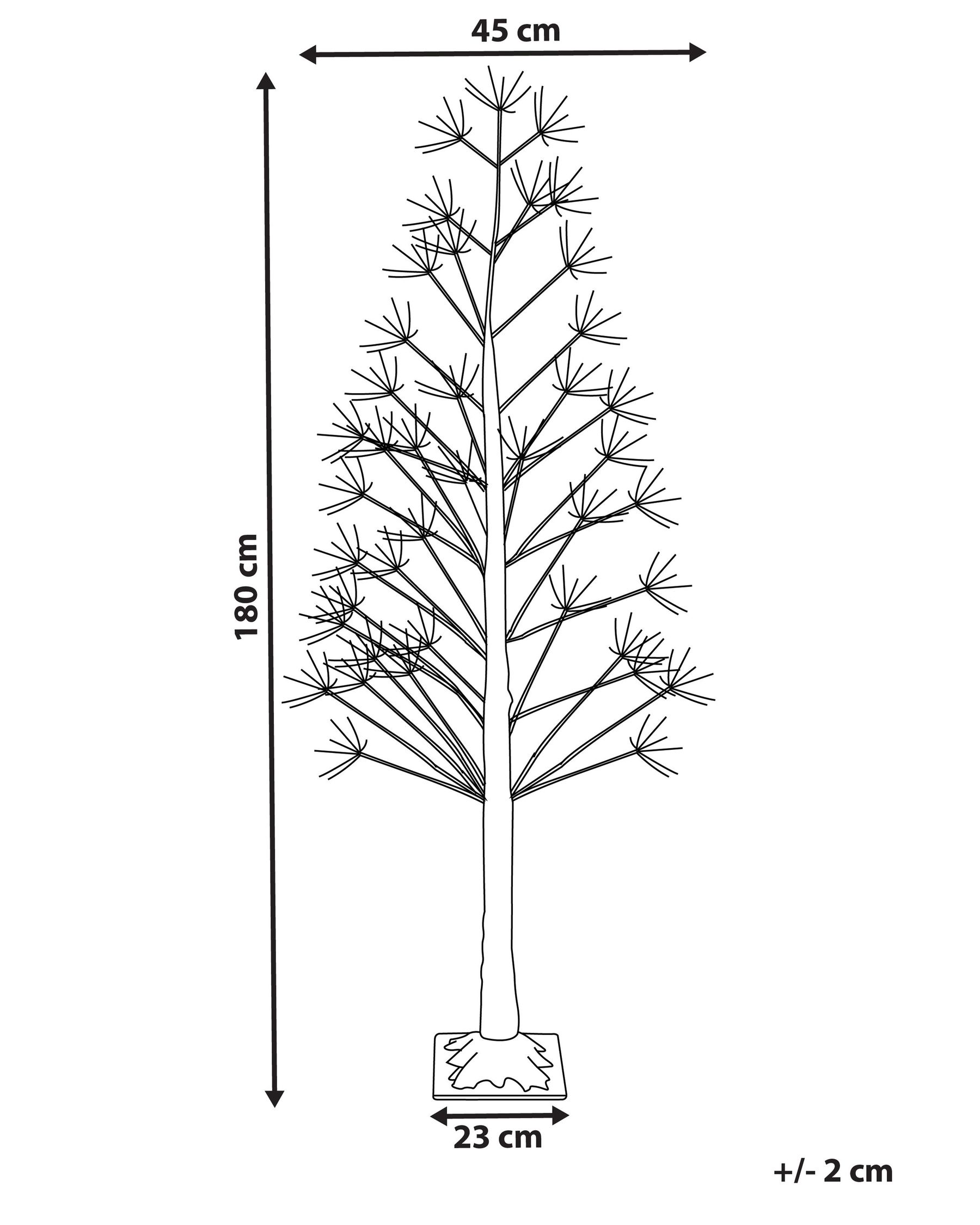 Dekoracja ogrodowa LED ALBIONI 180 cm Drzewko Biały_937688