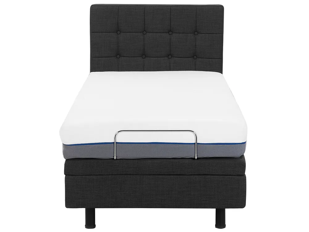 Adjustable Bed Fabric DUKE 80 x 200 cm (EU Small Single) Dark Grey_771714
