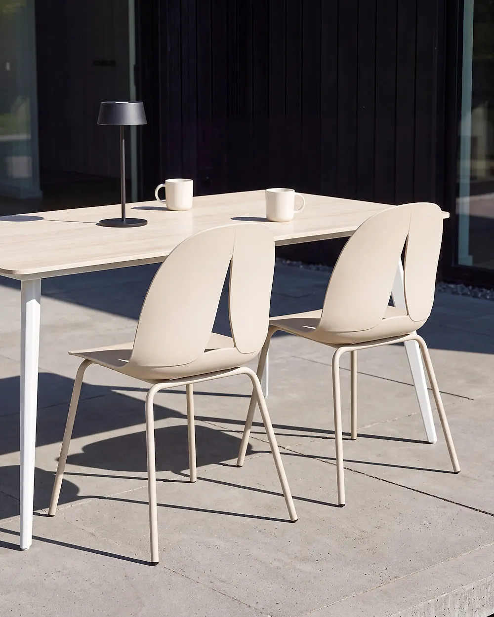 Lot de 2 chaises de jardin BOLGHERI Sans accoudoirs Beige_1188112
