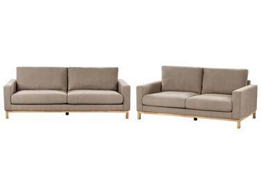 5-Sitzer Sofa Set taupe / hellbraun SIGGARD