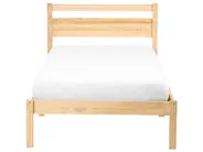 Bett mit Lattenrost Kiefernholz MERCURER 90 x 200 cm Hellbraun_1109762
