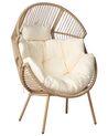 Rattan Garden Chair with Footstool Natural MURANO_932883