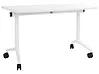 Foldable Office Desk CAVI 120 cm x 60 cm with Wheels White