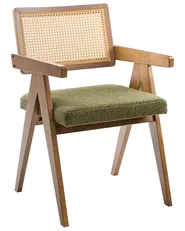 Set di 2 sedie da pranzo AVA Legno Marrone/Verde_1024306