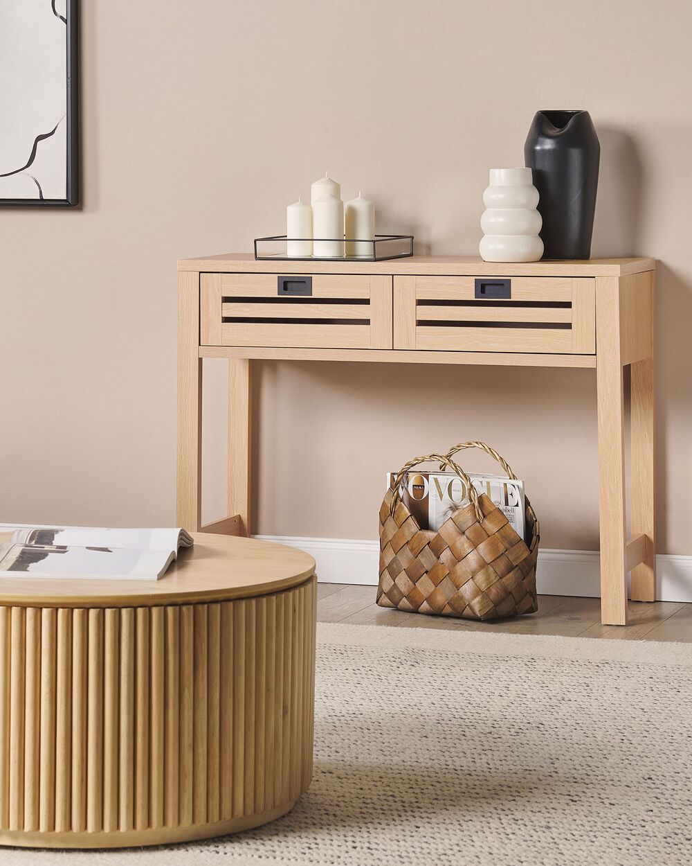 Console Table RANDA Light Brown Beliani