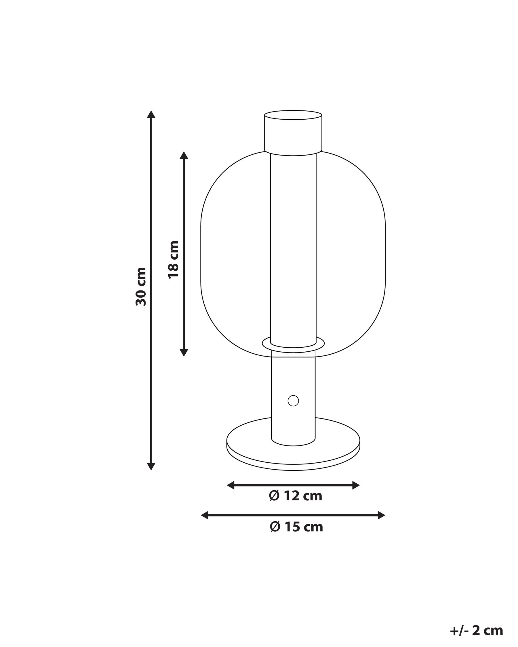 Wireless LED Table Lamp PULANGI with Dimmer Metal Black_955239