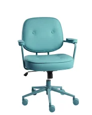 Chaise de bureau PARAMUS Cuir PU Turquoise_1154040