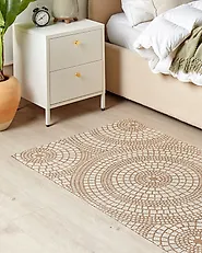 Alfombra ARIBA Blanco Beige 80 x 150 cm Yute_1184650