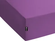 Prześcieradło z gumką JANBU 180 x 200 cm Bawełna Purpurowy_845855