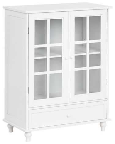 Buffet avec vitrine en verre CARLET 71 cm Blanc