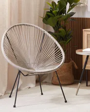 Sedia da giardino ACAPULCO II Rattan sintetico (PE) Grigio chiaro_817054