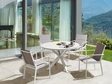 4 Seater Aluminium Garden Dining Set Grey MALETTO/BUSSETO