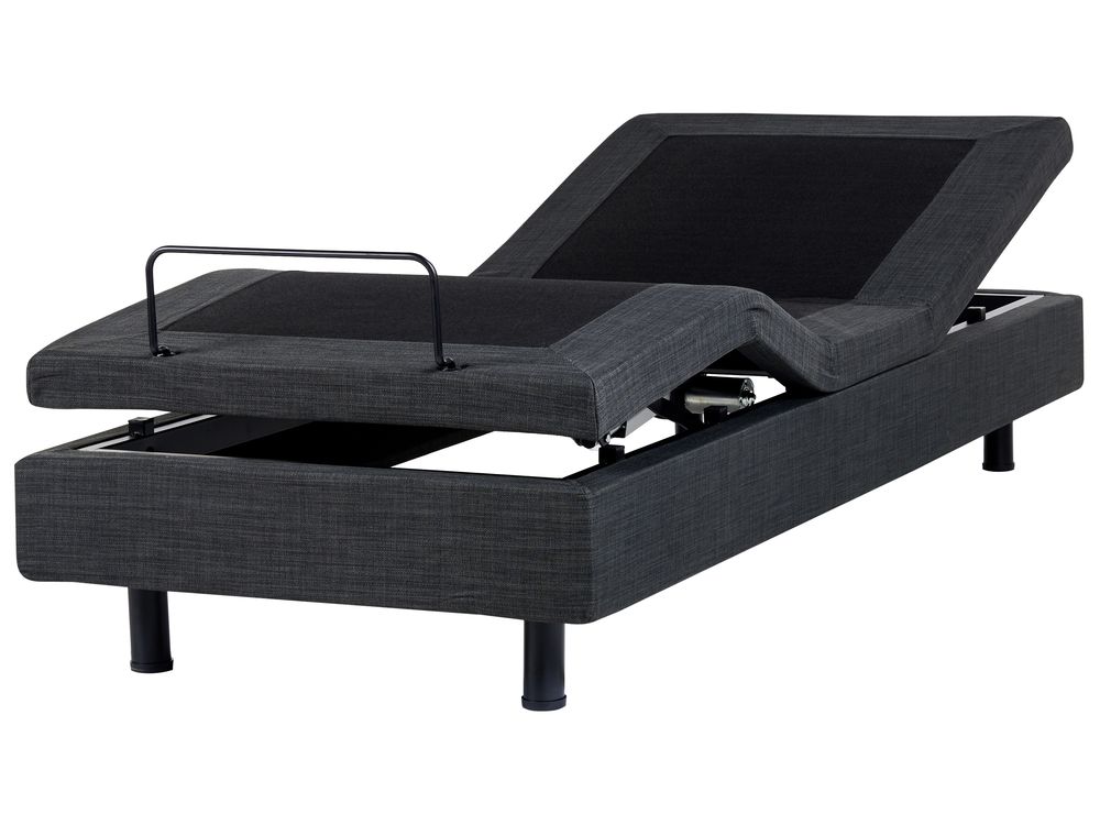 Adjustable Bed without Headboard Fabric DUKE 90 x 200 cm (EU Single) Dark Grey