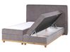 Divan Bed with Storage DYNASTY Fabric Taupe 160 x 200 cm (EU King Size)