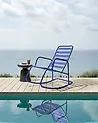 Garden Rocking Chair TURI Metal Blue
