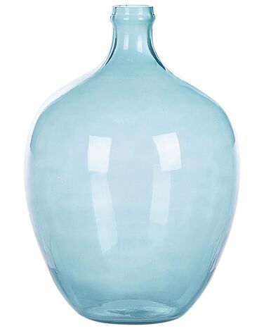 Blomvas 39 cm glas ljusblå ROTI
