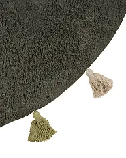 Kids Rug KODINHI  Dark Green ø 120 cm Cotton_1155125