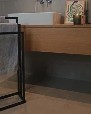 Towel Stand CHARRAS Metal Black_977456