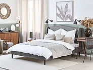 Letto Tessuto COLMAR 140 x 200 cm Grigio_1182404