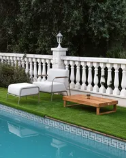 Chaise de jardin NIMIS avec ottoman Beige clair_1151731