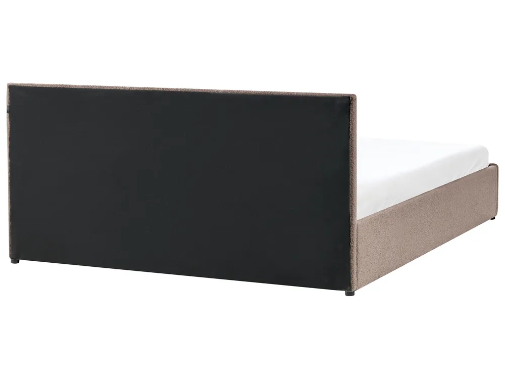 Ottoman Bed MASSOGNES Boucle Taupe 180 x 200 cm_1030486