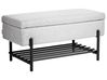 Shoe Bench SOLVANG Fabric Light Grey with Storage