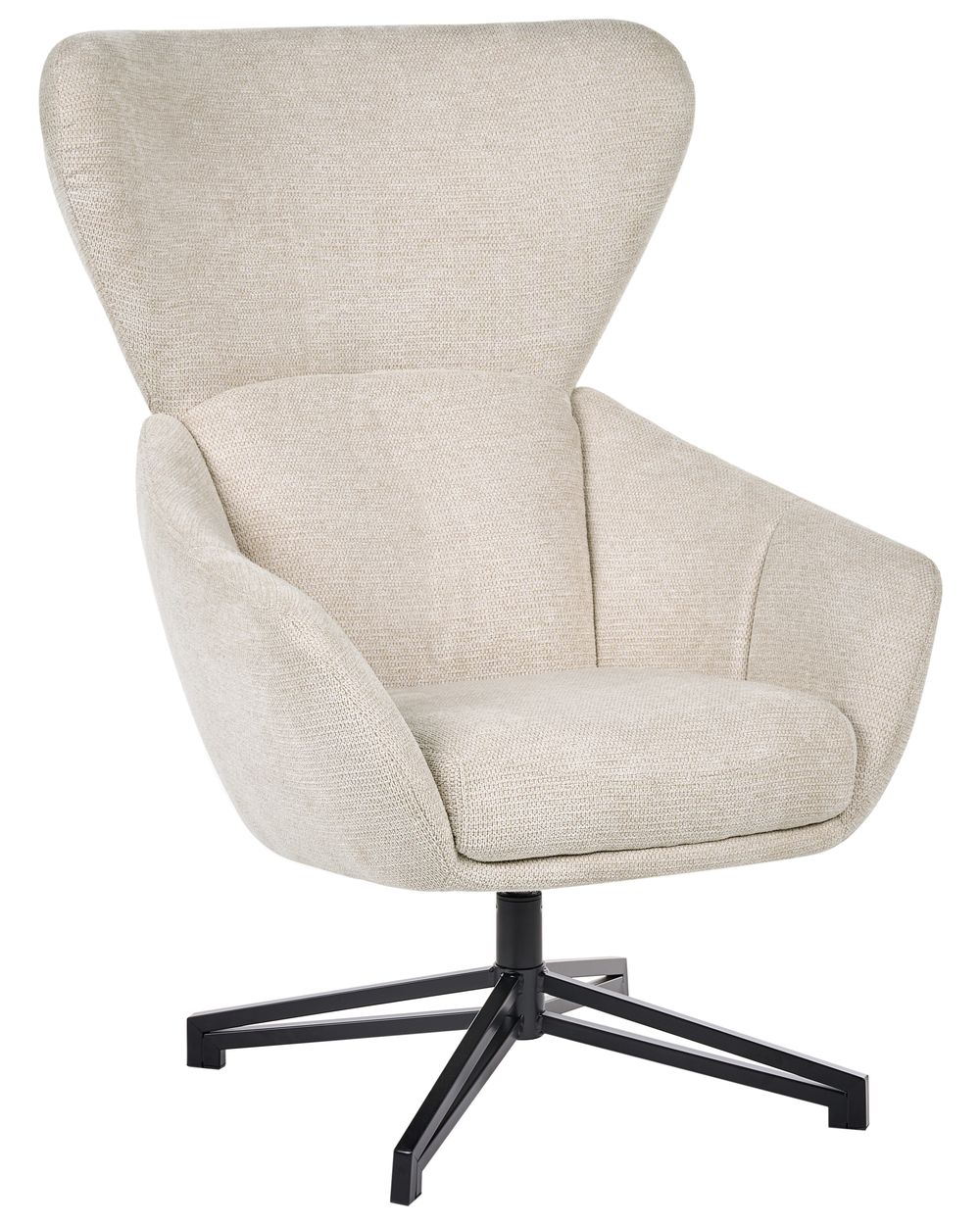 Swivel Armchair DALEN Fabric Light Beige