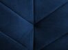 Sofá cama 3 plazas de terciopelo azul marino/madera oscura SENJA_707350