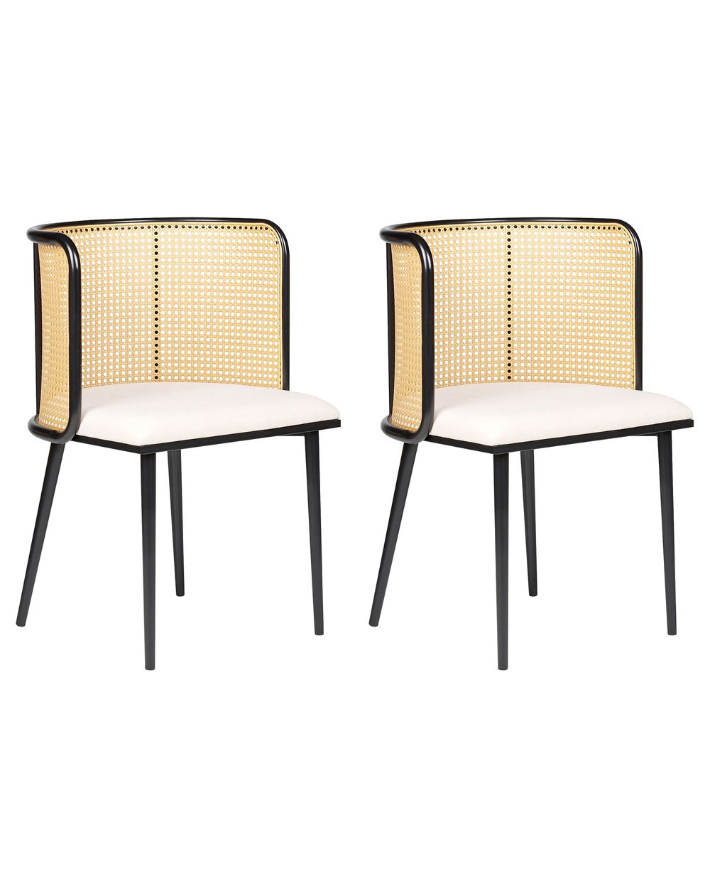 Set van 2 eetkamerstoelen KOBUK Metaal Zwart