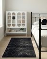 Faux Fur Rug THATTA Black 80 x 150 cm