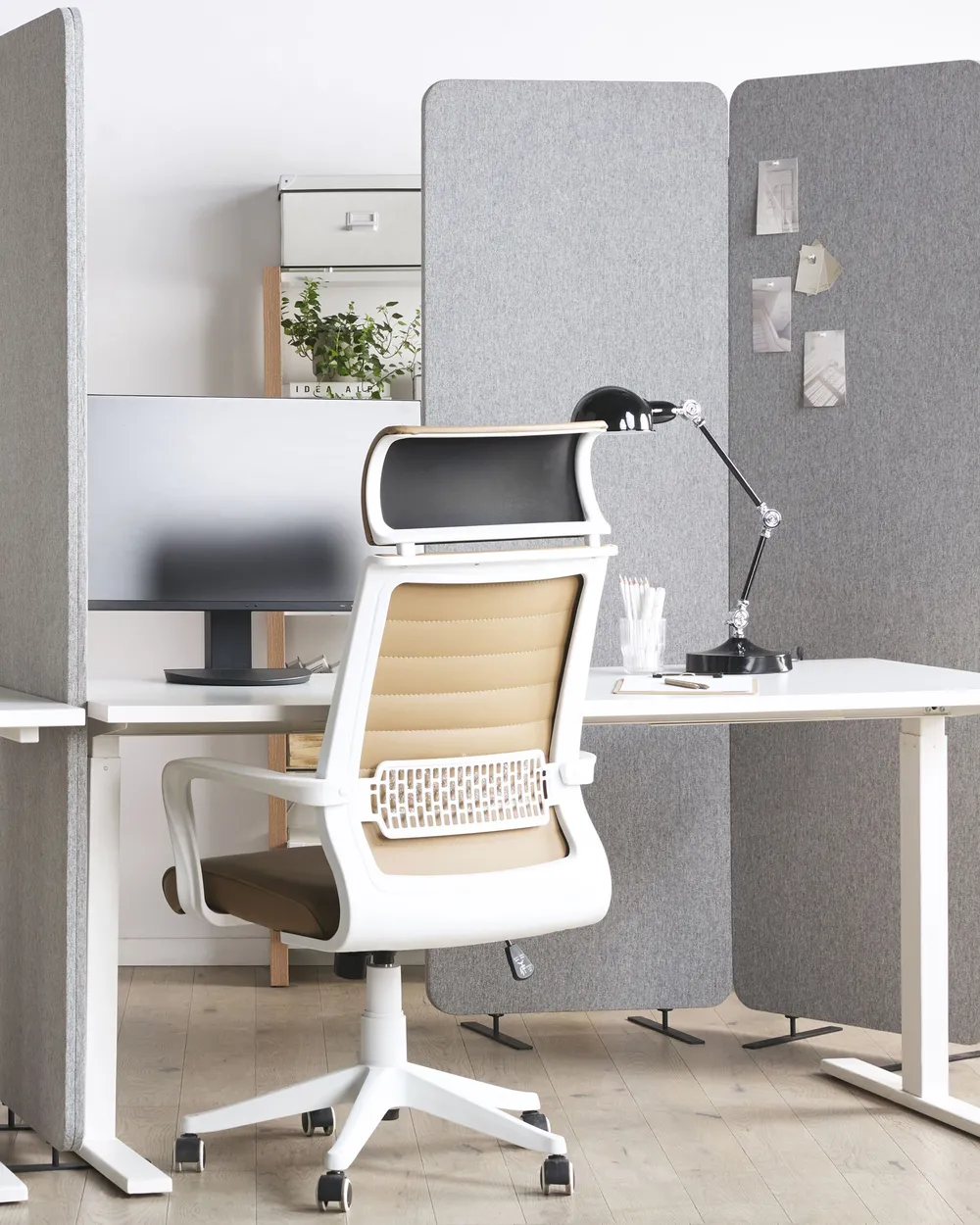 Office Divider STANDI 184 x 184 cm Light Grey_816411