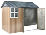 Domek narzędziowy NOCCIANO 248 cm 161 cm Metal Brązowy_1020070