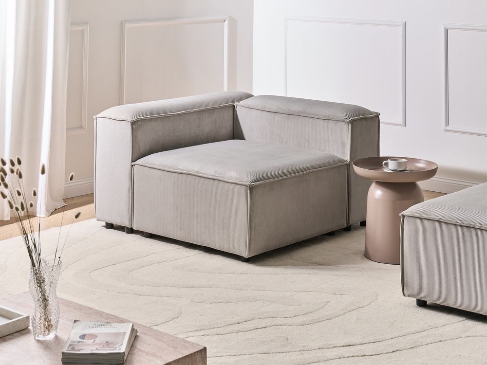 Hoekmodule ARDAL Corduroy Taupe linkszijdig
