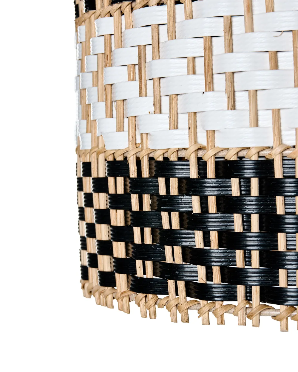 Lampadario TURABO Rattan Nero/Bianco_995728