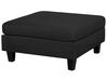 Canapé panoramique modulable noir 5 places avec pouf ottoman FEVIK_781339