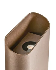 Set of 2 Outdoor LED Wall Lights MASHIE Brown_1103049