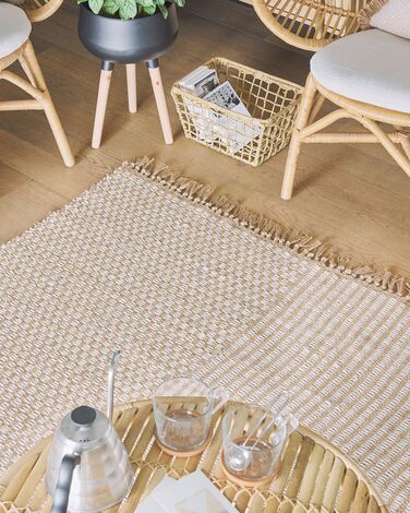 Jute Area Rug 80 x 150 cm Beige ADABAG