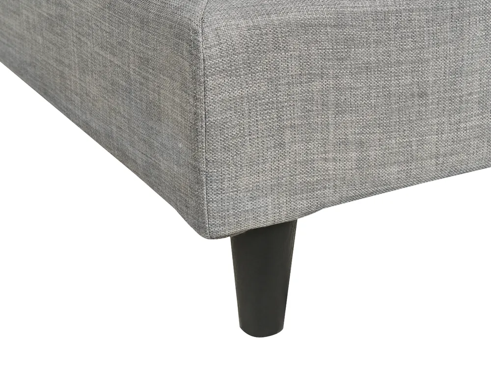 Lit avec sommier Tissu FITOU 140 x 200 cm Gris clair_875865